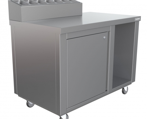CONDIMENTS TROLLEY WITH DOOR